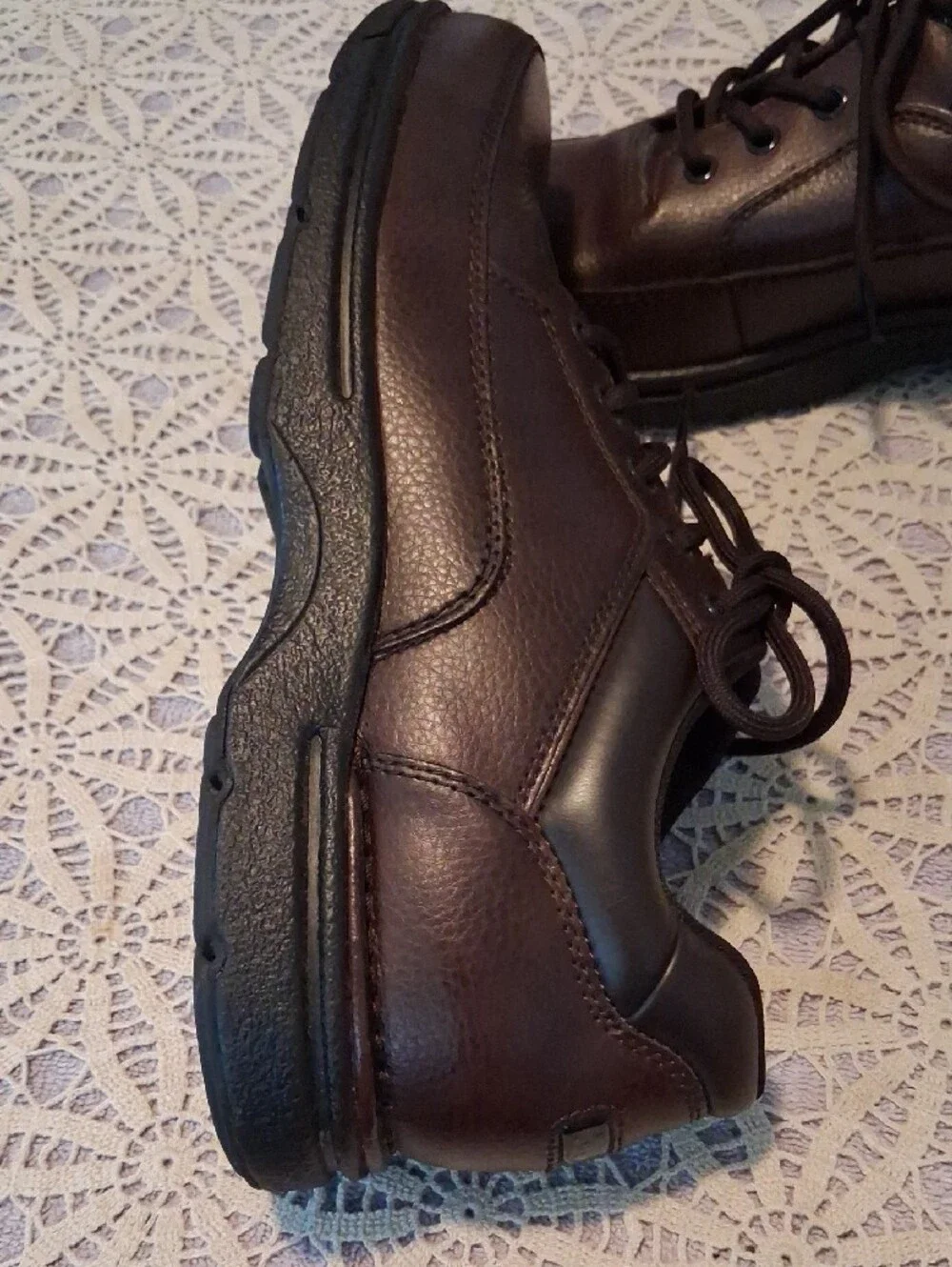 Rockport Brown Leather Lace-Up Casual Oxfords